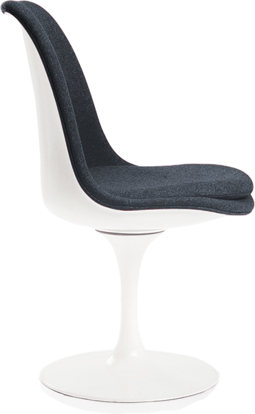 Tulip Chair Upholstered Charcoal Grey image.