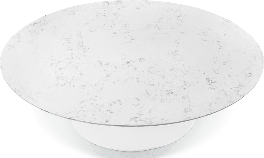 Table basse ovale Tulip - Marbre Marble/White Quartz 120 image.