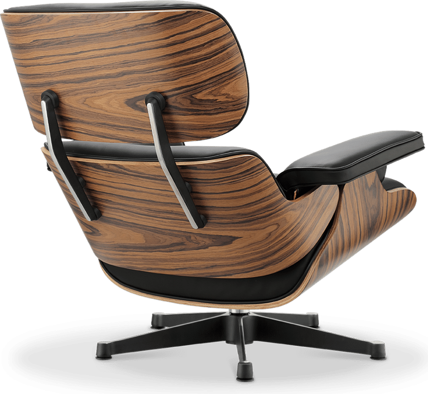 Eames stil Lounge Chair 670 Premium Leather/Black/Rosewood image.
