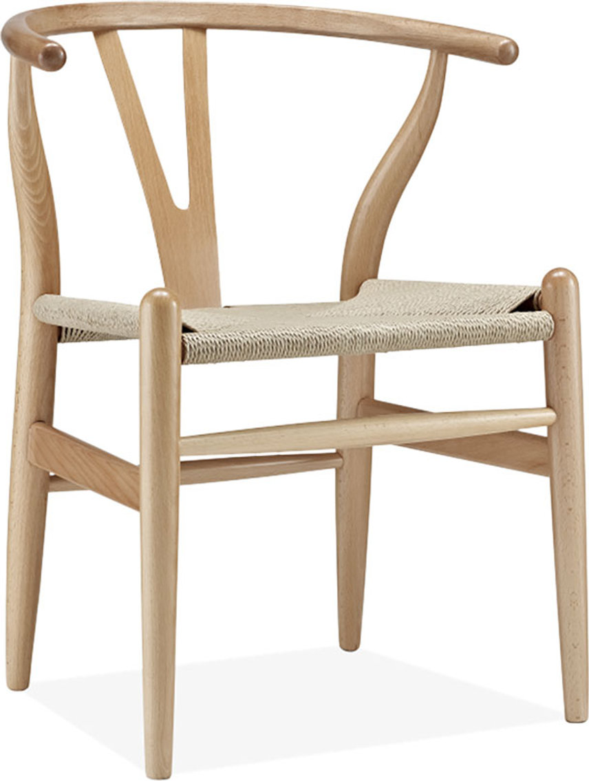 Wishbone (Y) Chair - CH24 Beech/Natural image.