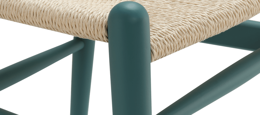 Wishbone (Y) Chair - CH24 Lacquered/Petrol Green image.
