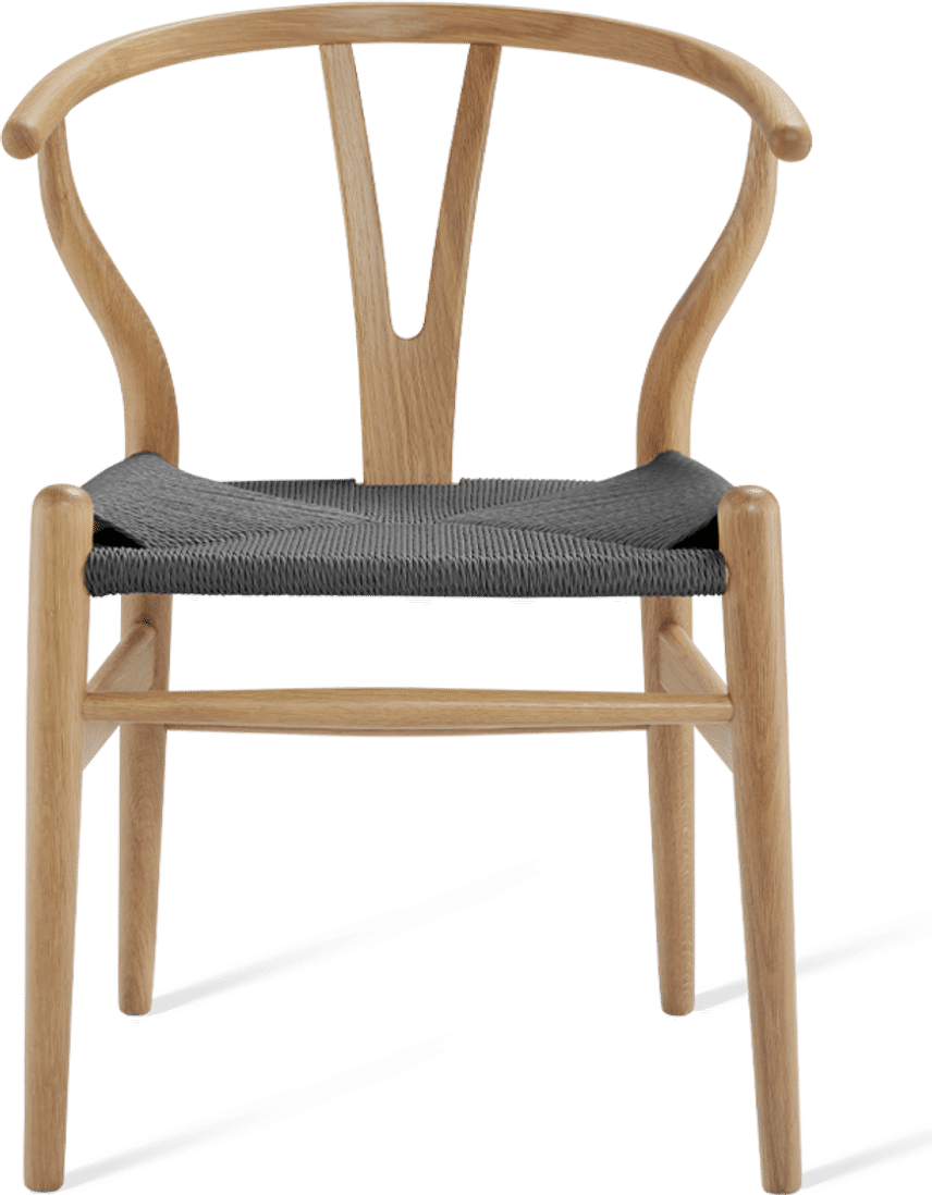 Wishbone (Y) Chair - CH24 Oak/Black image.