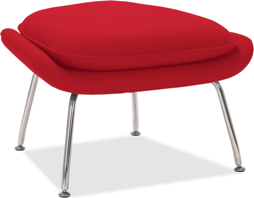 Womb Chair Ottoman Wool/Deep Red image.